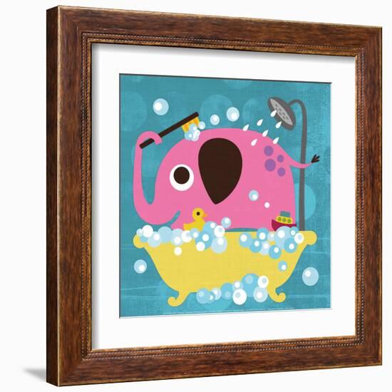 Elephant in Bathtub-Nancy Lee-Framed Art Print