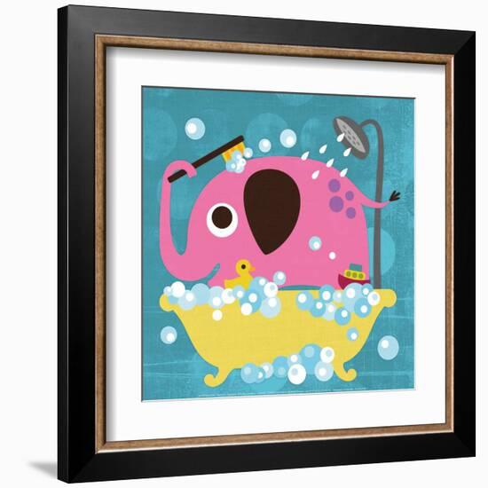 Elephant in Bathtub-Nancy Lee-Framed Art Print