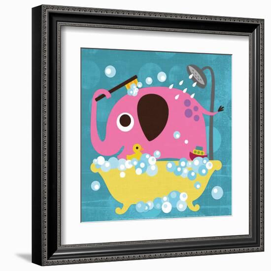 Elephant in Bathtub-Nancy Lee-Framed Art Print