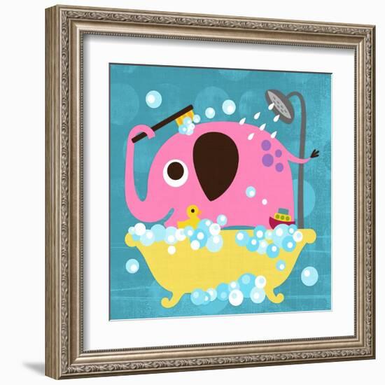 Elephant in Bathtub-Nancy Lee-Framed Art Print