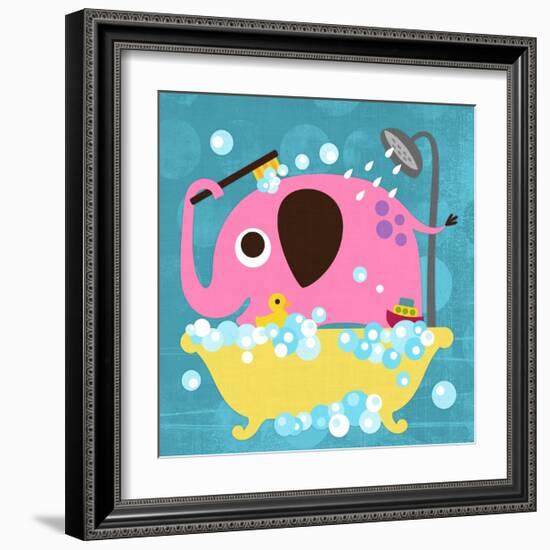 Elephant in Bathtub-Nancy Lee-Framed Art Print
