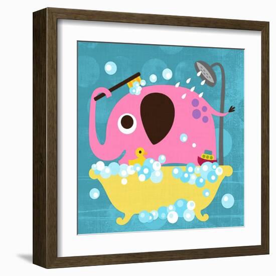 Elephant in Bathtub-Nancy Lee-Framed Art Print