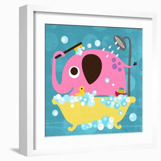 Elephant in Bathtub-Nancy Lee-Framed Art Print