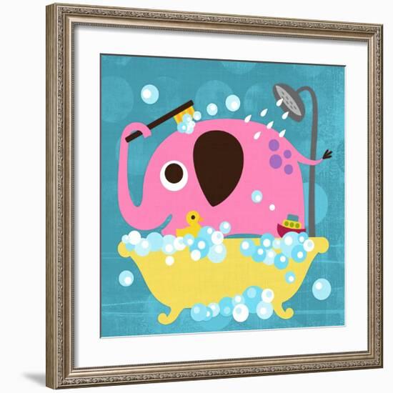 Elephant in Bathtub-Nancy Lee-Framed Art Print