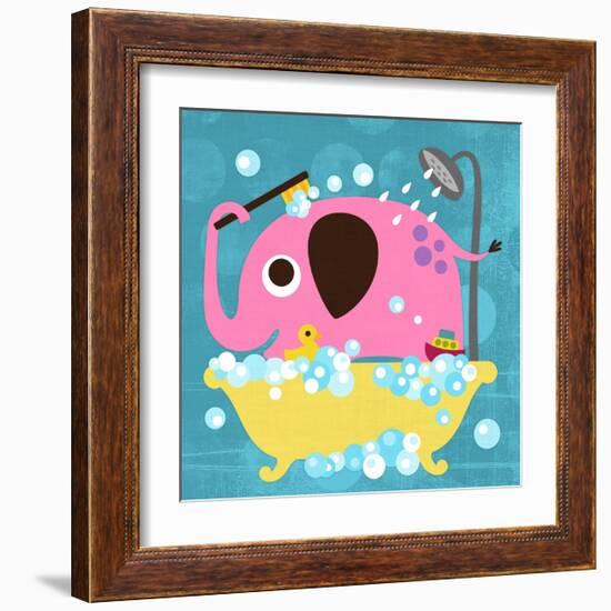 Elephant in Bathtub-Nancy Lee-Framed Premium Giclee Print