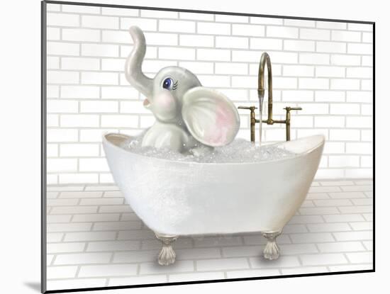 Elephant In Bathtub-Matthew Piotrowicz-Mounted Art Print