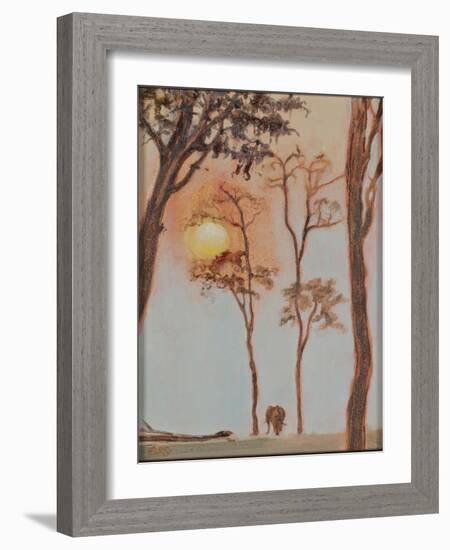 Elephant in Mara, 2014-Francesca Sanders-Framed Giclee Print