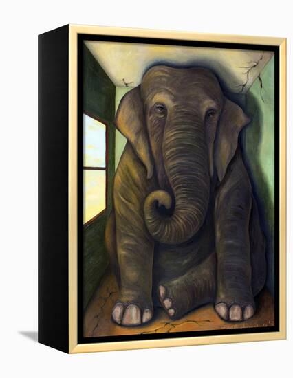 Elephant in the Room-Leah Saulnier-Framed Premier Image Canvas