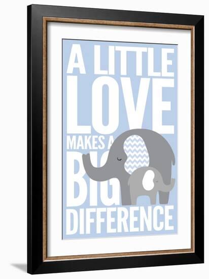 Elephant - Infant Sentiment - Blue-Lantern Press-Framed Art Print