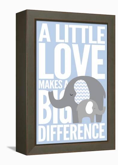 Elephant - Infant Sentiment - Blue-Lantern Press-Framed Stretched Canvas