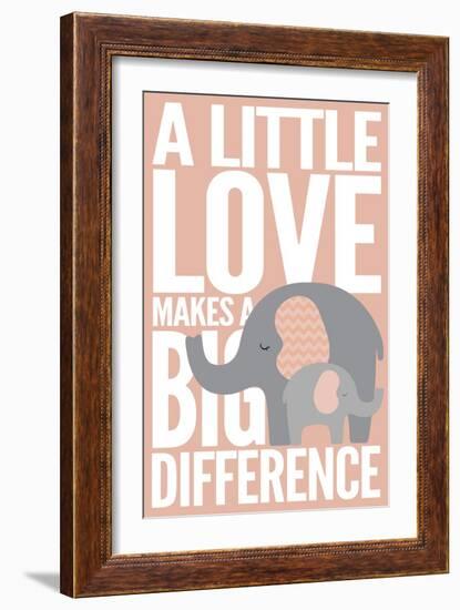 Elephant - Infant Sentiment - Pink-Lantern Press-Framed Art Print