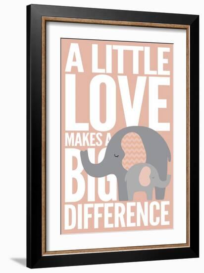 Elephant - Infant Sentiment - Pink-Lantern Press-Framed Art Print