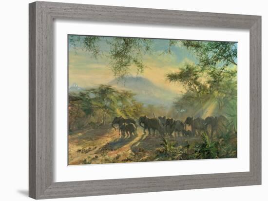 Elephant, Kilimanjaro, 1995-Tim Scott Bolton-Framed Giclee Print