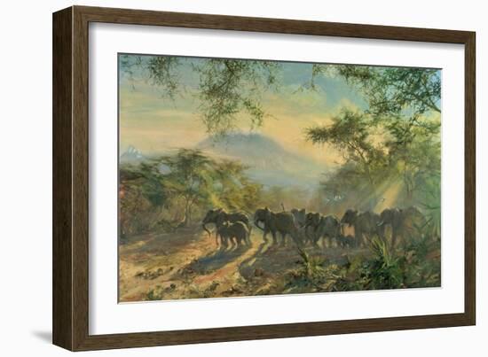 Elephant, Kilimanjaro, 1995-Tim Scott Bolton-Framed Giclee Print
