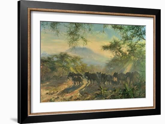 Elephant, Kilimanjaro, 1995-Tim Scott Bolton-Framed Giclee Print