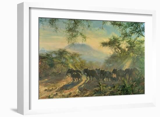 Elephant, Kilimanjaro, 1995-Tim Scott Bolton-Framed Giclee Print