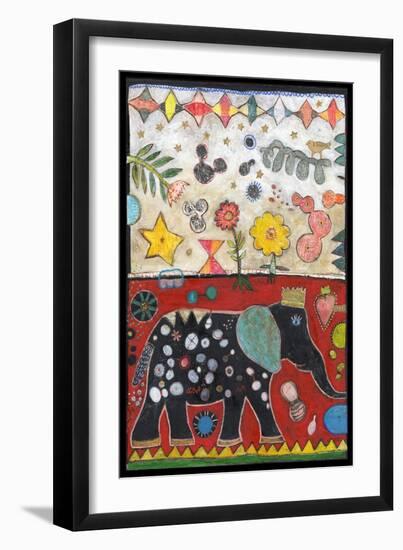 Elephant Ollie 2 Color-Jill Mayberg-Framed Giclee Print