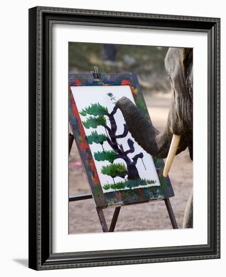 Elephant Painting, Chiang Mai, Thailand, Southeast Asia-Porteous Rod-Framed Photographic Print