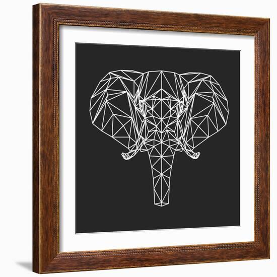 Elephant Polygon-Lisa Kroll-Framed Art Print