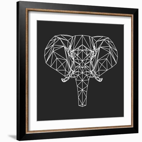 Elephant Polygon-Lisa Kroll-Framed Art Print