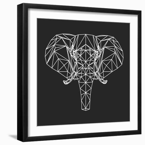 Elephant Polygon-Lisa Kroll-Framed Art Print