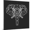 Elephant Polygon-Lisa Kroll-Mounted Art Print