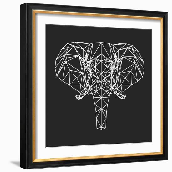Elephant Polygon-Lisa Kroll-Framed Art Print