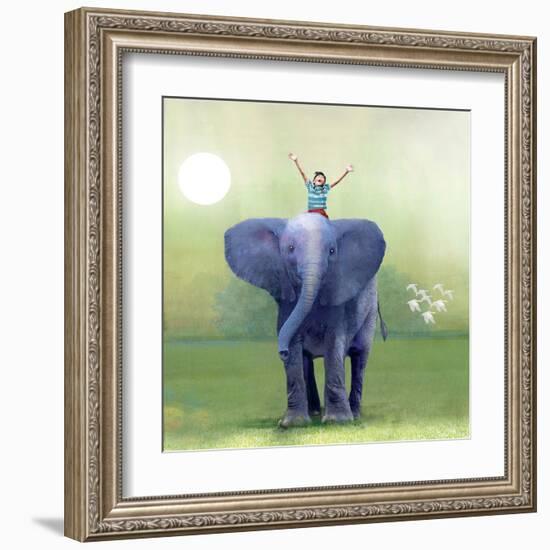 Elephant Ride-Nancy Tillman-Framed Art Print