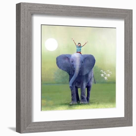 Elephant Ride-Nancy Tillman-Framed Art Print