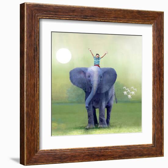 Elephant Ride-Nancy Tillman-Framed Art Print