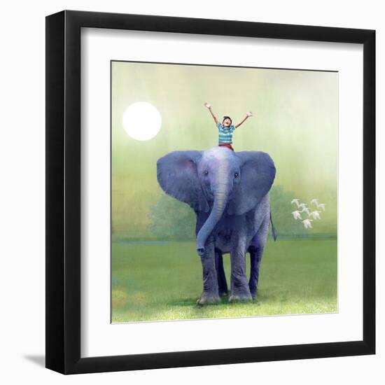 Elephant Ride-Nancy Tillman-Framed Art Print