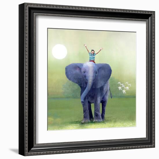 Elephant Ride-Nancy Tillman-Framed Art Print