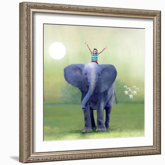 Elephant Ride-Nancy Tillman-Framed Art Print