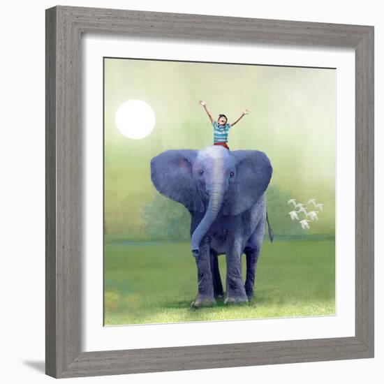 Elephant Ride-Nancy Tillman-Framed Art Print