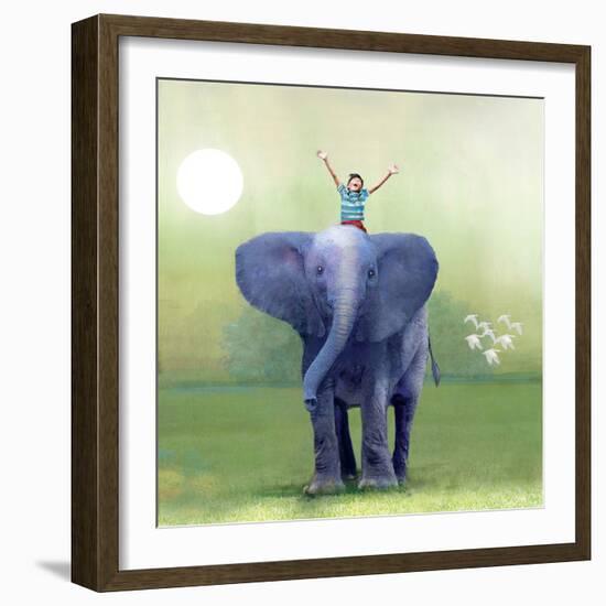 Elephant Ride-Nancy Tillman-Framed Art Print