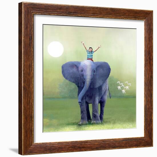 Elephant Ride-Nancy Tillman-Framed Art Print