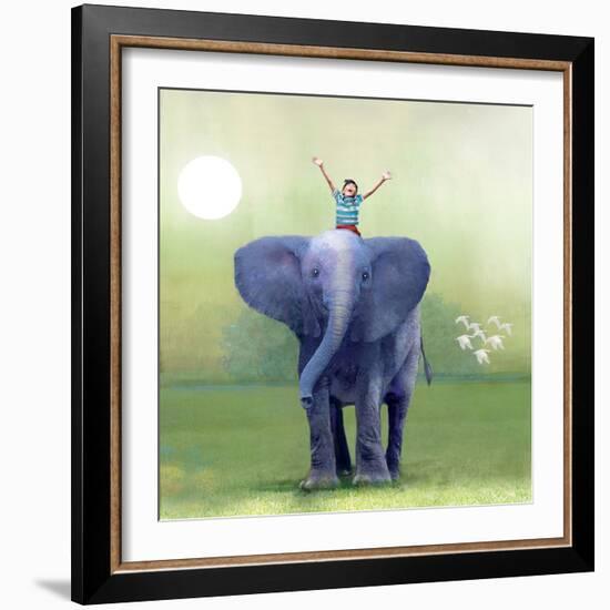 Elephant Ride-Nancy Tillman-Framed Art Print