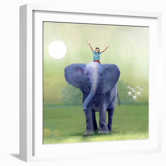 Elephant Ride-Nancy Tillman-Framed Art Print