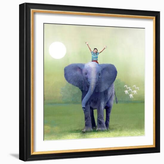 Elephant Ride-Nancy Tillman-Framed Art Print