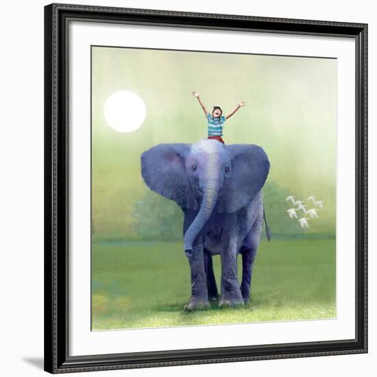 Elephant Ride-Nancy Tillman-Framed Giclee Print