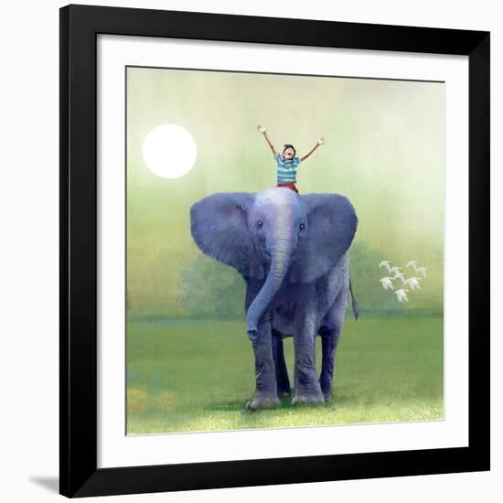 Elephant Ride-Nancy Tillman-Framed Giclee Print