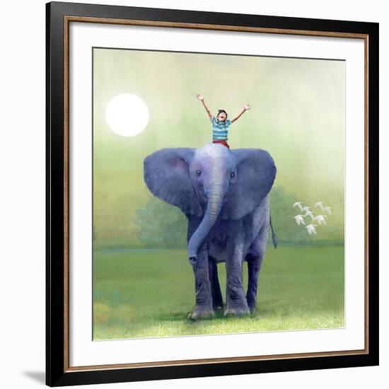 Elephant Ride-Nancy Tillman-Framed Giclee Print