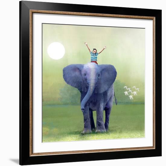 Elephant Ride-Nancy Tillman-Framed Giclee Print