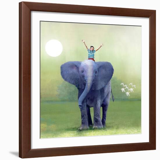 Elephant Ride-Nancy Tillman-Framed Giclee Print