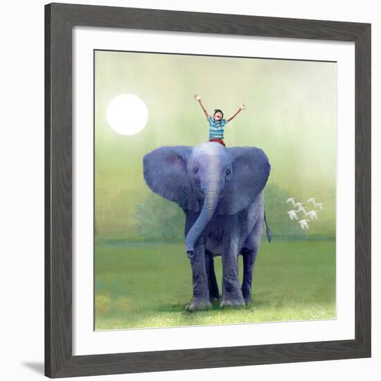 Elephant Ride-Nancy Tillman-Framed Giclee Print