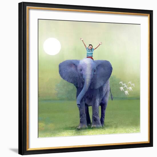 Elephant Ride-Nancy Tillman-Framed Giclee Print