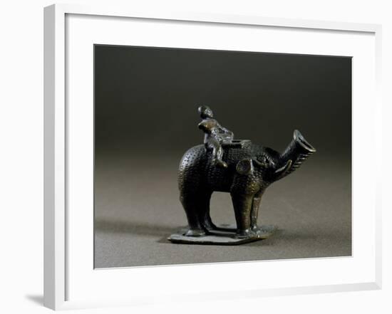 Elephant-Shaped Lucerne, with Wick Protruding from Trunk, Bronze-null-Framed Giclee Print