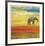 Elephant Stroll-Mj Lew-Framed Giclee Print