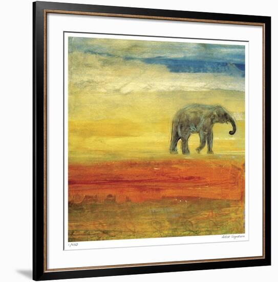 Elephant Stroll-Mj Lew-Framed Giclee Print
