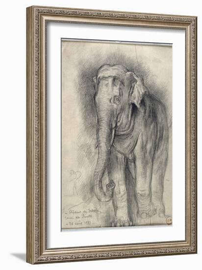 Eléphant sur le vif-Gustave Moreau-Framed Giclee Print